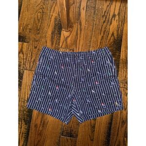 Polo Ralph Lauren Men's XL Navy Striped Sailboat Swim Trunks Stretch Classic Fit